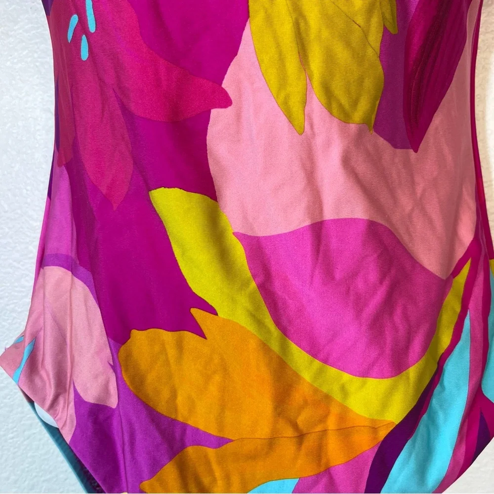 NEW Trina Turk Lilleth Ruffle One-Piece Swimsuit Off the Shoulder Size 6